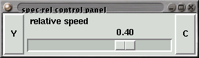 [the control for specifying relative speed and the reference frame]